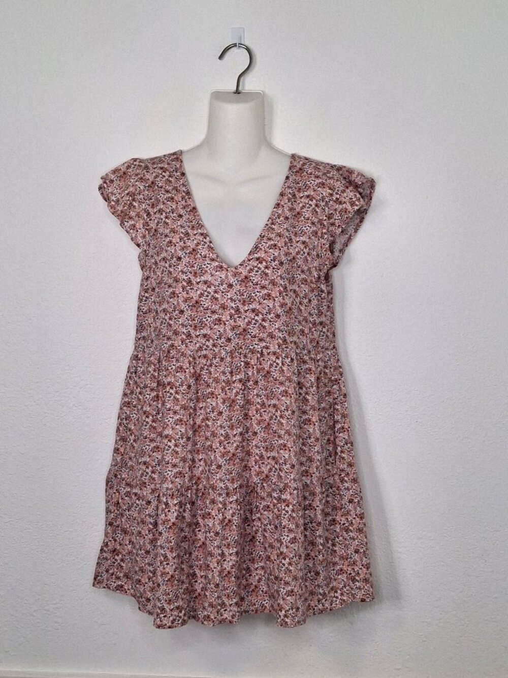 Abercrombie & Fitch Linen Blend Floral Dress Sz XS Sundress Cottagecore Coquette - Picture 1 of 13